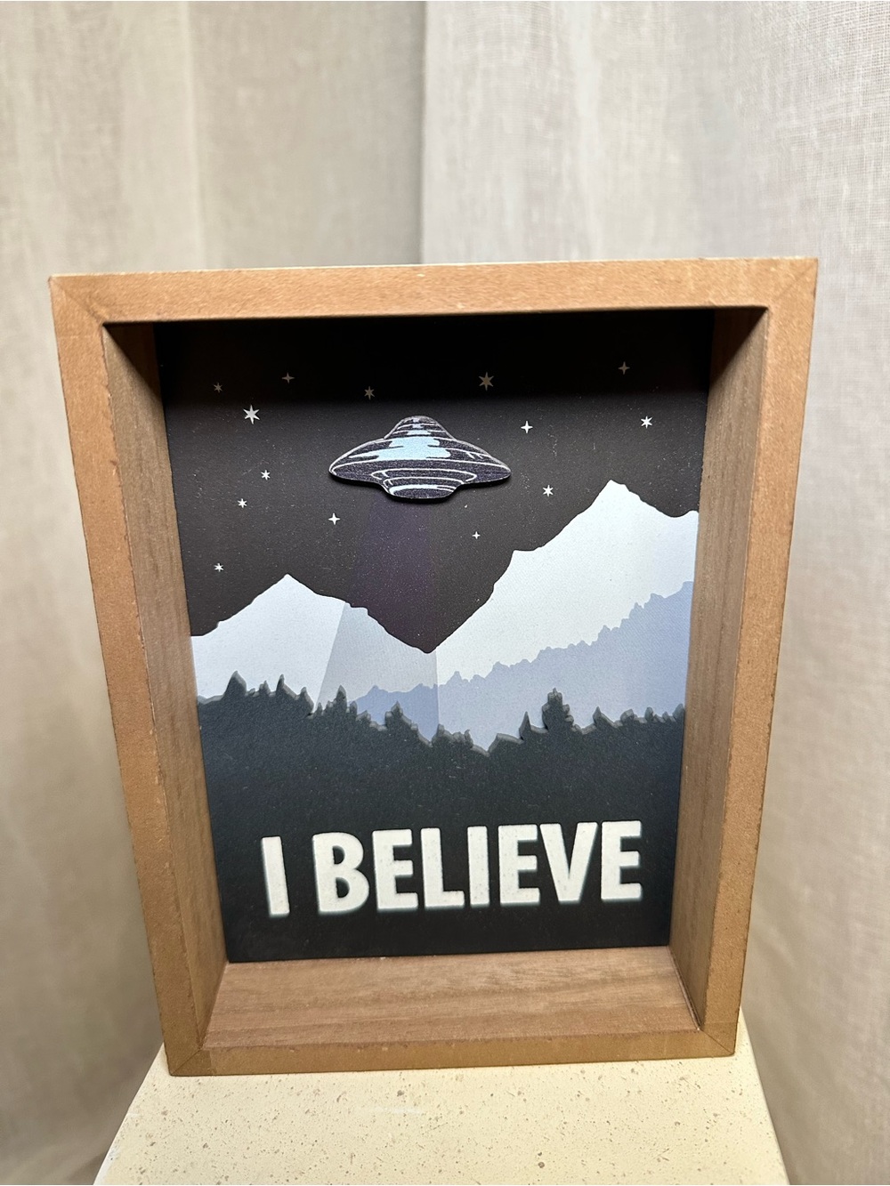 Ashland "I Believe" UFO Shadow Box Art